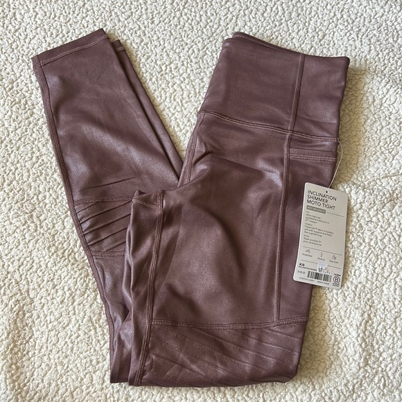 NWT Athleta Inclination Shimmer Moto leggings (XS) - Picture 2 of 3